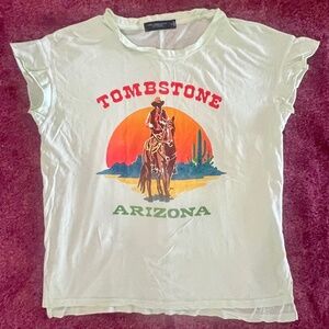 Junk Food Clothing WOMEN'S TOMBSTONE ARIZONA EASY TEE Size M